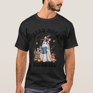Camiseta Leia mais livros Ghost Leitura de livros Manuais F