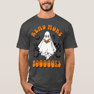 Camiseta Leia mais livros no Halloween Livro bonito Leia ma
