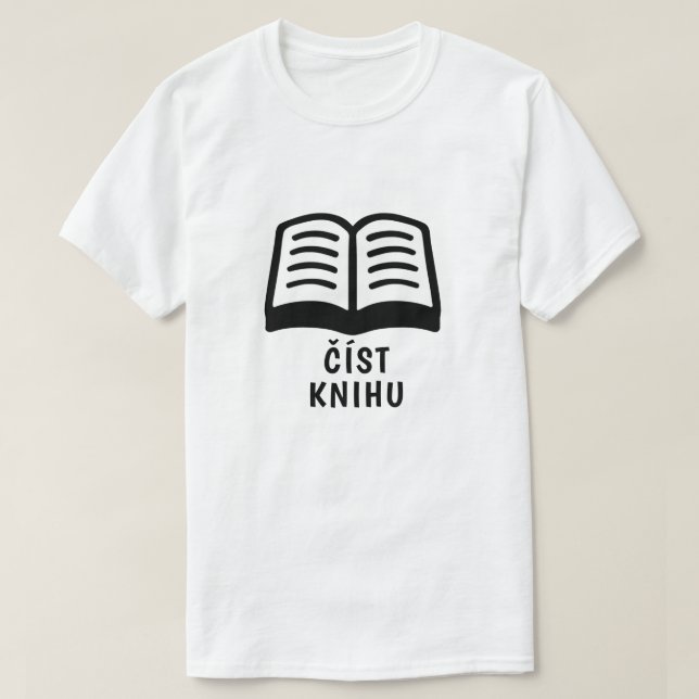 Camiseta Leia o livro em checo (Frente do Design)