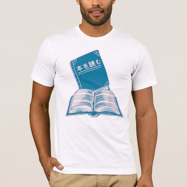 Camiseta Leia o livro kanji japonês (Frente)
