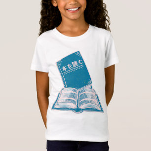 Camiseta Leia o livro kanji japonês