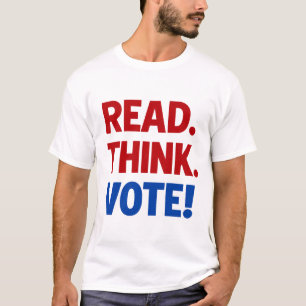 Camiseta Leia Pense Vote - Eleições de Meio de Mandato de 2