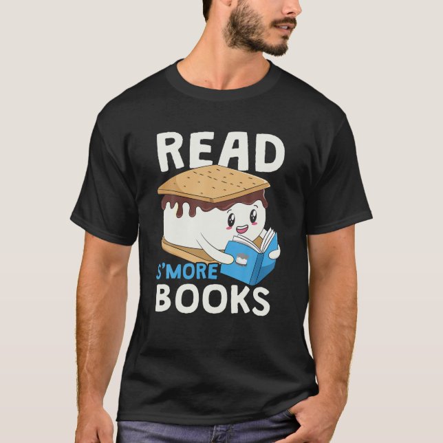 Camiseta Leia S'more Books Camping Bookworm Boy Cute Librar (Frente)