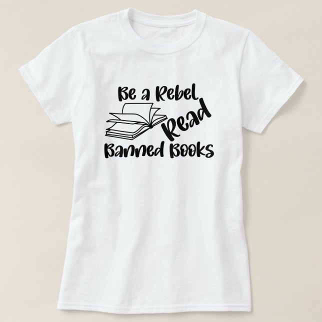 Camiseta Leia "T-Shirt" de Livros Banidos (Frente do Design)