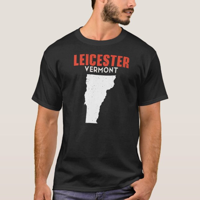 Camiseta Leicester Vermont EUA State America Viagem Vermont (Frente)