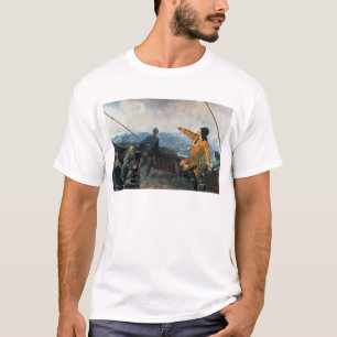 Camiseta Leif Eriksson observa a terra em América, 1893