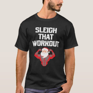 Camiseta Leigh Aquele Workout Papais noeis Bodybuilder Chri