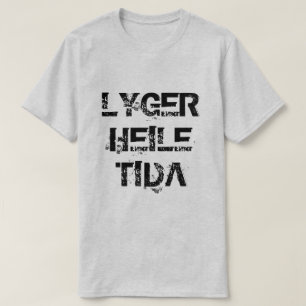 Camiseta Leilão de texto norueguês heile tida o tempo todo