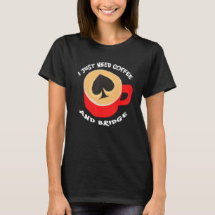 Camiseta Leilões de Café de Bridge Contratual Jogo de Carta
