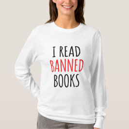 Camiseta Leio Livros Banidos Engraçado Citação