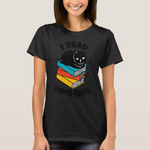 Camiseta Leio Livros Banidos Leitores Negros De Gatos Negro