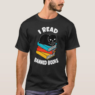 Camiseta Leio Livros Banidos Leitores Negros De Gatos Negro