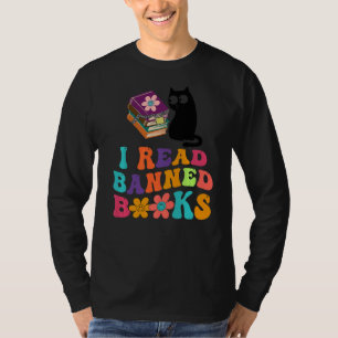 Camiseta Leio Livros Banidos Leitores Negros De Gatos Negro