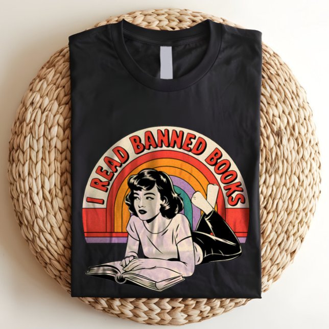 Camiseta Leio Livros Banidos Rapariga De Guarda-Costões (Criador carregado)