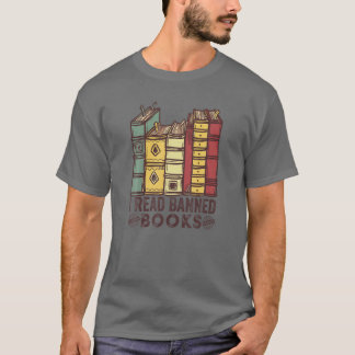 Camiseta Leio Livros Banidos Retro Vintage Funny Bookworm -