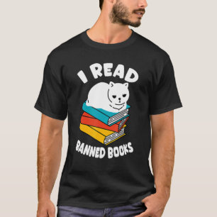 Camiseta Leio Livros Banidos Tshirt Black Cat Reader Bookww