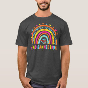 Camiseta Leio Livros Banidos Vintage Rainbow Reading Book L