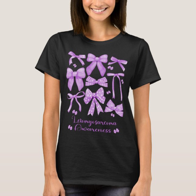 Camiseta Leiomiosarcoma Arco Roxo-Estético Coquette (Frente)