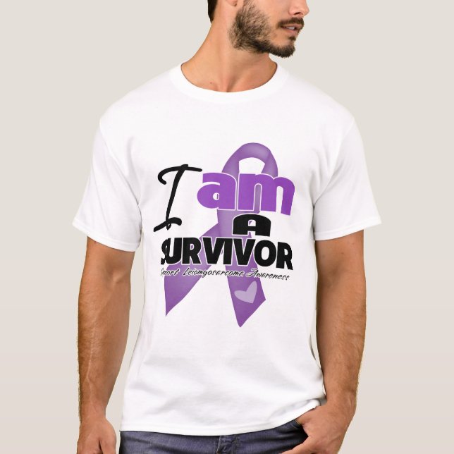 Camiseta Leiomyosarcoma - eu sou um sobrevivente (Frente)