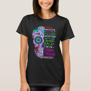 Camiseta Leiomyosarcoma Skull I Am The Storm Warrior Surviv