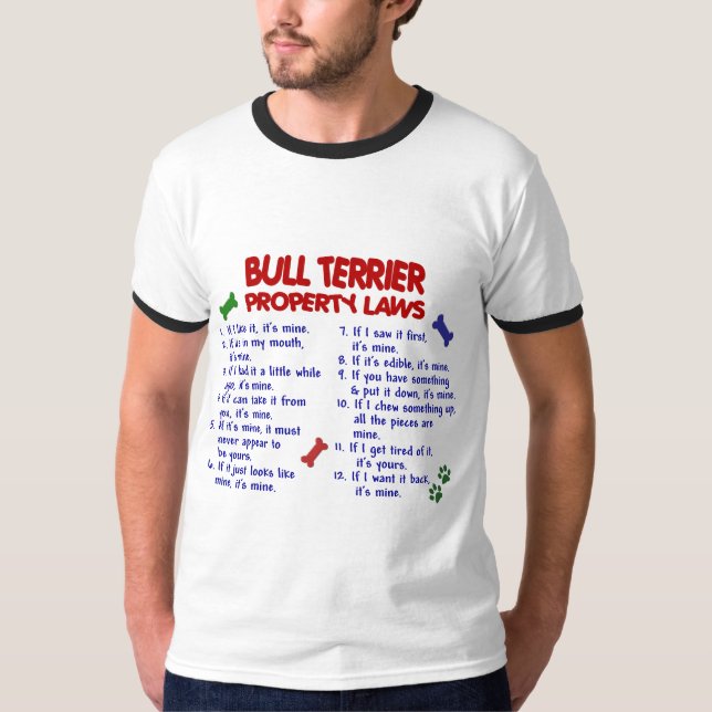 Camiseta Leis 2 da propriedade de BULL TERRIER (Frente)