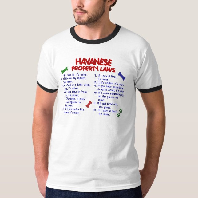 Camiseta Leis 2 da propriedade de HAVANESE (Frente)