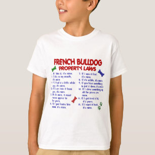 Camiseta Leis 2 da propriedade do BULDOGUE FRANCÊS