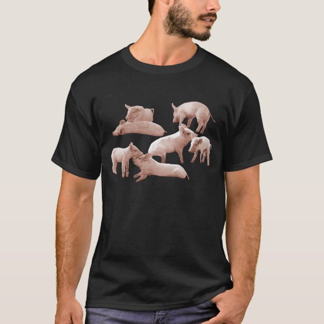 Camiseta leitão, porco, (Frente)