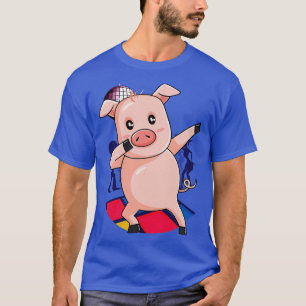 Camiseta Leitão-Rosa-Rosa Fazenda-Suíno Dabbing-Pig (3)