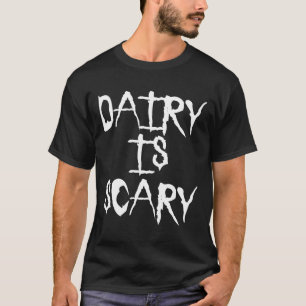Camiseta Leite Assustador Vegan Leite Isento Veggie Vegetar