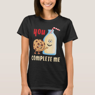 Camiseta Leite Chamar Você Me Preenche De Biscoitos De Leit