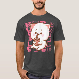 Camiseta Leite de bolhas gatinho de gato fofo kawaii neko b