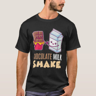 Camiseta Leite de Chocolate Agita Milkshake Dessert Dente D