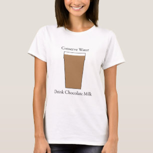 Camiseta Leite de chocolate da bebida da água de Concerve