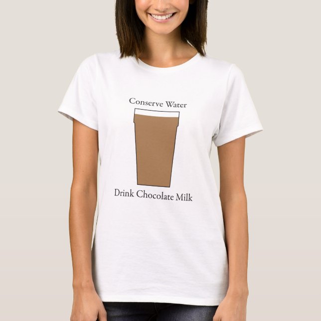 Camiseta Leite de chocolate da bebida da água de Concerve (Frente)