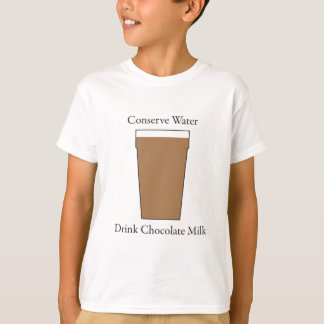 Camiseta Leite de chocolate da bebida da água de Concerve