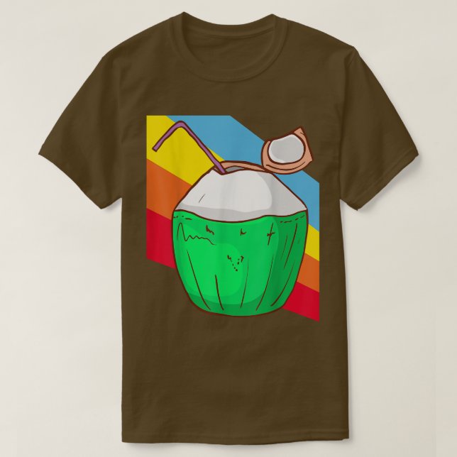 Camiseta Leite de coco Loucos de noz Comida vegetariana (Frente do Design)