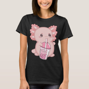 Camiseta Leite De Morango Cute Axolotl Japonês, Manguinheir