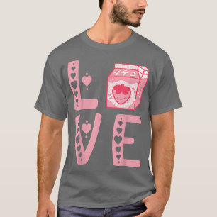 Camiseta Leite de Morango Retro 90 Strawberry Shake Ca Rosa