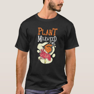 Camiseta Leite de Planta Borboleta Insetos Asas Voar Colori