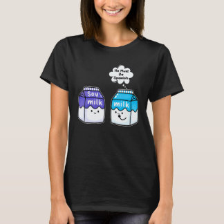Camiseta Leite de Soja Ele Deve Ser Espanhol Piada Vegana