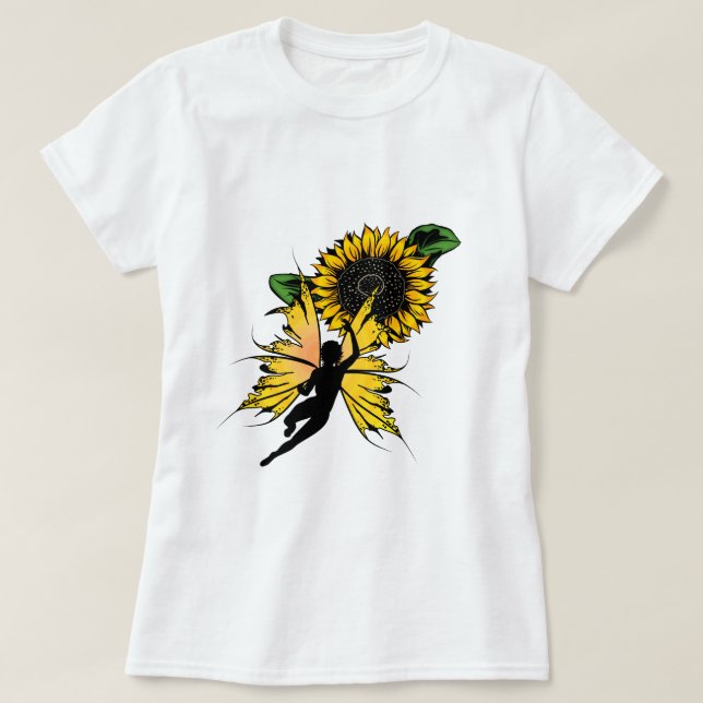 Camiseta Leite de Sombra de Girassol (Frente do Design)