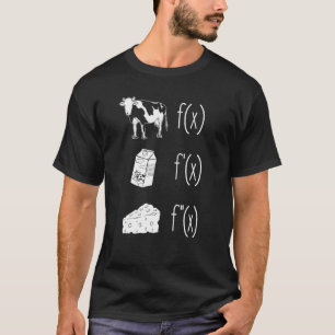 Camiseta Leite De Vaca Fórmula De Queijo Engraçado Professo