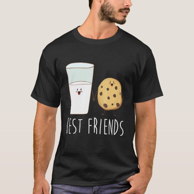 Camiseta Leite E Biscoito De Cookie Mais Amigos 1 (Frente)