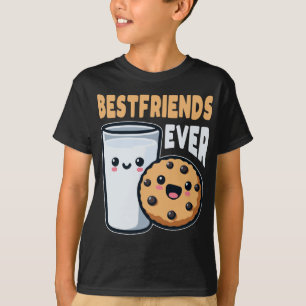 Camiseta Leite E Cookies Amigos Sempre Engraçados