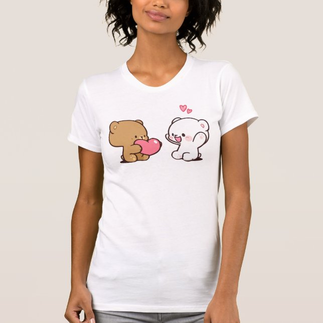 Camiseta leite e mocha urso (Frente)