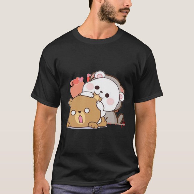 Camiseta leite e mocha urso (Frente)
