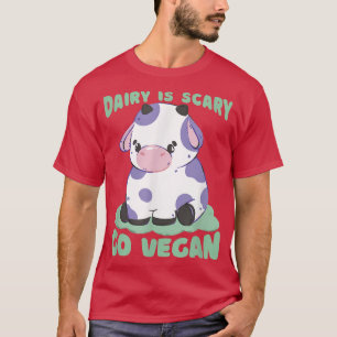 Camiseta Leite é vegetariano assustador