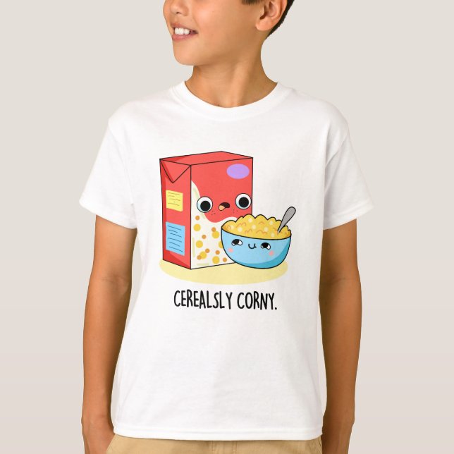 Camiseta Leite Engraçado Cerealoso Cerealado (Frente)