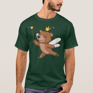 Camiseta Leite Grizzly Urso Selvagem Selvagem Mística Fada
